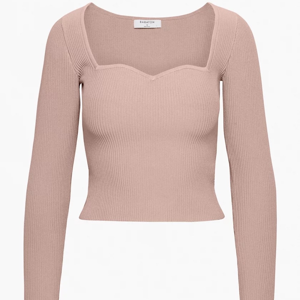 NWOT Babaton Sculpt Knit SweetheartTop